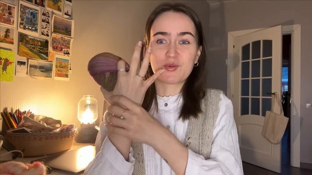 ВЯЗАЛЬНЫЙ ВЛОГ⭐ В гостях у Дьол🧡Роспуск жаккардового носка😔 смотреть онлайн