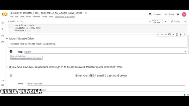 How to transfer files from Mega to Google Drive without download and upload | Mega to GDrive Colab смотреть онлайн