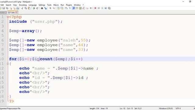 الدرس الثاني وثلاثين php شرح Class (الدرس الخامس array of objects ) смотреть онлайн