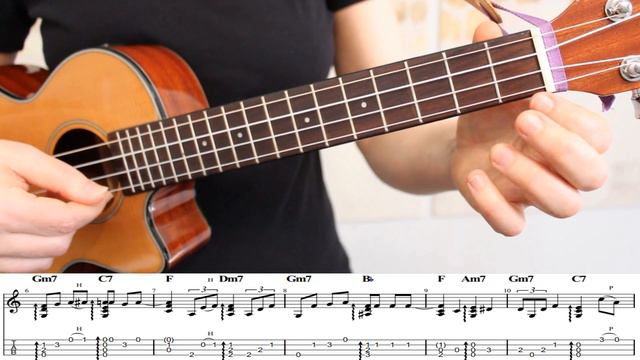 Blue Moon - Beautiful Fingerstyle Chord Melody - Jazz Standard - Ukulele Tutorial With Tabs смотреть онлайн