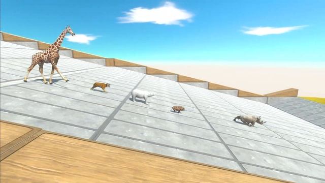 The Animals' Race Against the Snake. Animal Revolt Battle Simulator смотреть онлайн