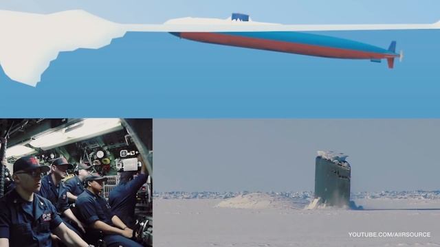 Submarine Ice Breaking - Moment Of Impact - Control Room View смотреть онлайн