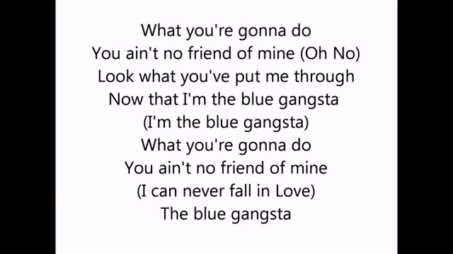 Michael Jackson - Blue Gangsta (ORIGINAL) - Lyrics