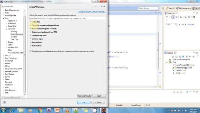 Lesson - 20 : Eclipse IDE - Eclipse code checks and cleanup смотреть онлайн