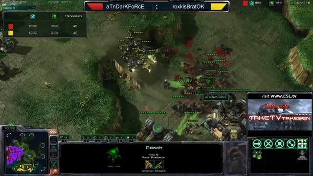 Starcraft II G98 aTnDarKFoRcE(Z) vs roxkisBratOK(T) Lost Temple (HomeStorycup II) смотреть онлайн