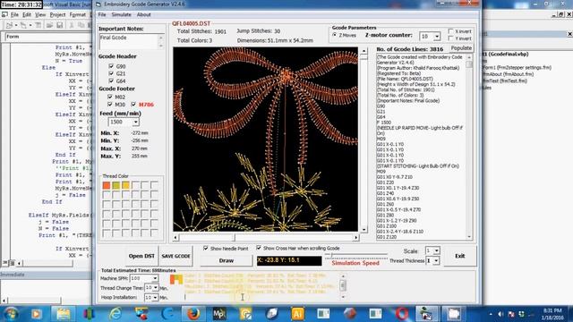 Embroidery Gcode Generator from DST file смотреть онлайн