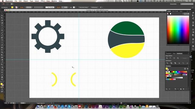 Adobe Illustrator CC Pathfinder Tutorial смотреть онлайн