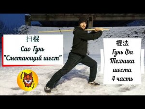Шаолинь Гунь Фа «Техника шеста». 4 ЧАСТЬ. Сао Гунь «Сметающий шест»
