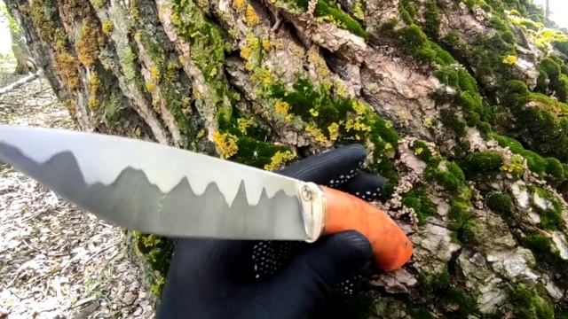 нож Карельский. Кузница Овсова. Сталь ламинат. смотреть онлайн