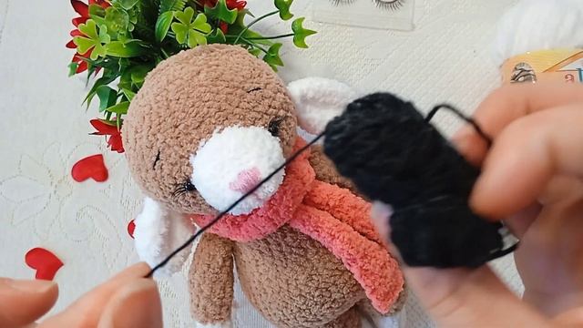 Овечка из плюшевой пряжи #вязание #вязаныеигрушки #амигурумикрючком #amigurumi #amigurumilove