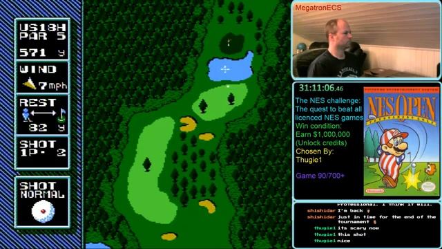NES Challenge: Game#90: NES Open Tournament Golf(part 11) смотреть онлайн