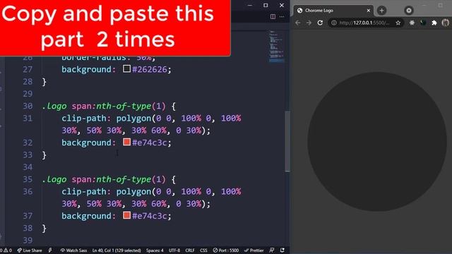 How To Create Google Chrome Logo using HTML& CSS || Pure CSS Logo смотреть онлайн
