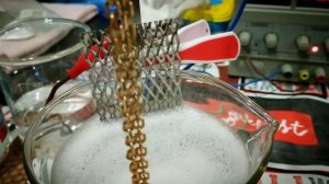 Золочение серебра. Якорная цепочка. Шикарное преображение! Гальваника.