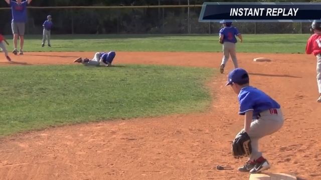5yr old Baseball Player makes Diving Catch and turns a double play!! смотреть онлайн