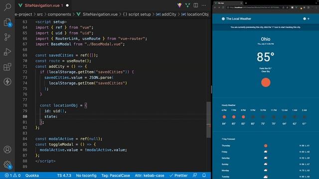 Weather App Build (Vue 3 & Tailwind) #10 - Adding Cities to Local Storage смотреть онлайн