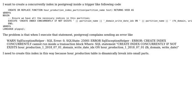 Databases: Postgresql create index concurrently смотреть онлайн