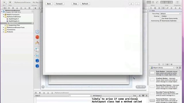 Разработка приложений для Mac OS X: Создаем свой веб-браузер под Mac OS X.Лекция 2 Модуль 8 смотреть онлайн