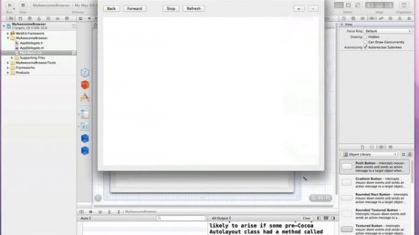 Разработка приложений для Mac OS X: Создаем свой веб-браузер под Mac OS X.Лекция 2 Модуль 8