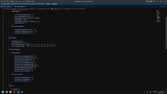 DAYZ - cfggameplay.json смотреть онлайн