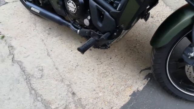 Kawasaky Vulcan S 2019 Stock Exhaust VS Delkevic Slash Cut Exhaust смотреть онлайн