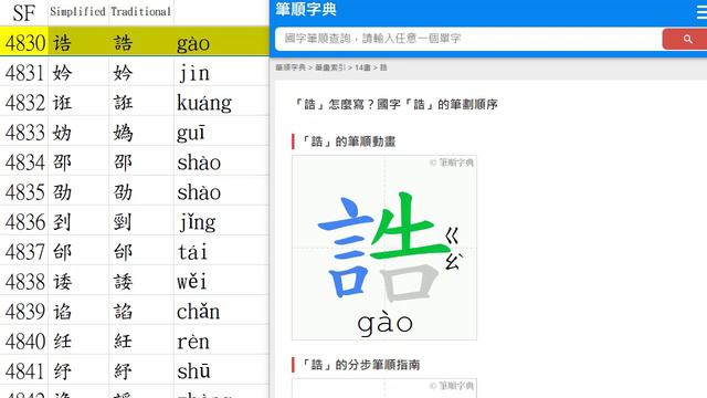 Chinese Characters Strokes 漢字筆順 SF System from 4821-4840 смотреть онлайн