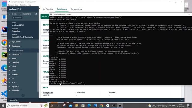 How to create database and collection ( table ) in Mongodb tutorial смотреть онлайн