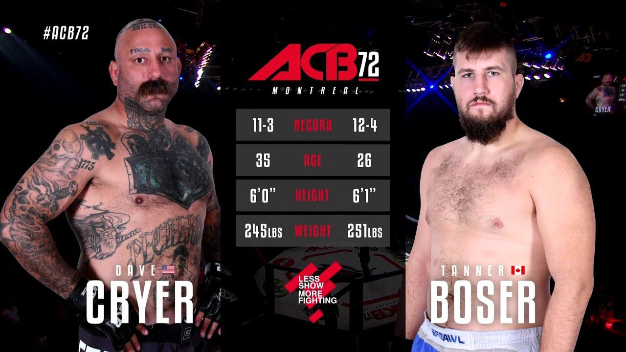 Дейв Краер vs. Таннер Босер | Dave Cryer vs. Tanner Boser | ACB 72 смотреть онлайн