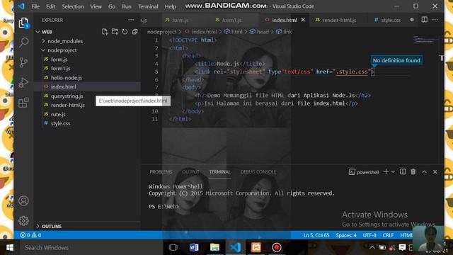 #27.Menggunakan File CSS dalam aplikasi Node.js смотреть онлайн