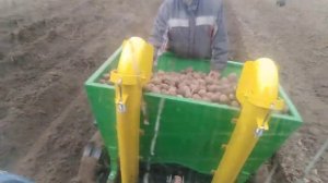 Посадка картофеля. 2020. Картофелесажалка двух рядная. Трактор т 40.