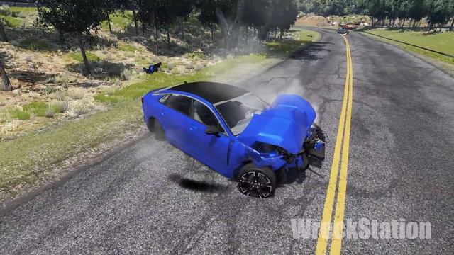 Police Spike Strip Crashes #41 - Beamng drive смотреть онлайн