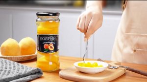 Продукция Бояринъ. Персики половинки в легком сиропе
