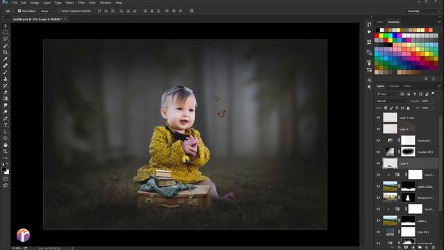 CHILD PHOTO EDITING IN PHOTOSHOP смотреть онлайн