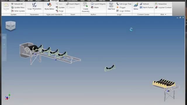 2010 Autodesk Inventor iLogic Conveyor смотреть онлайн