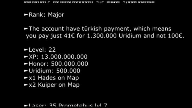 Darkorbit [SOLD] ►NO RING ACCOUNT◄|►Major◄|USA SERVER смотреть онлайн