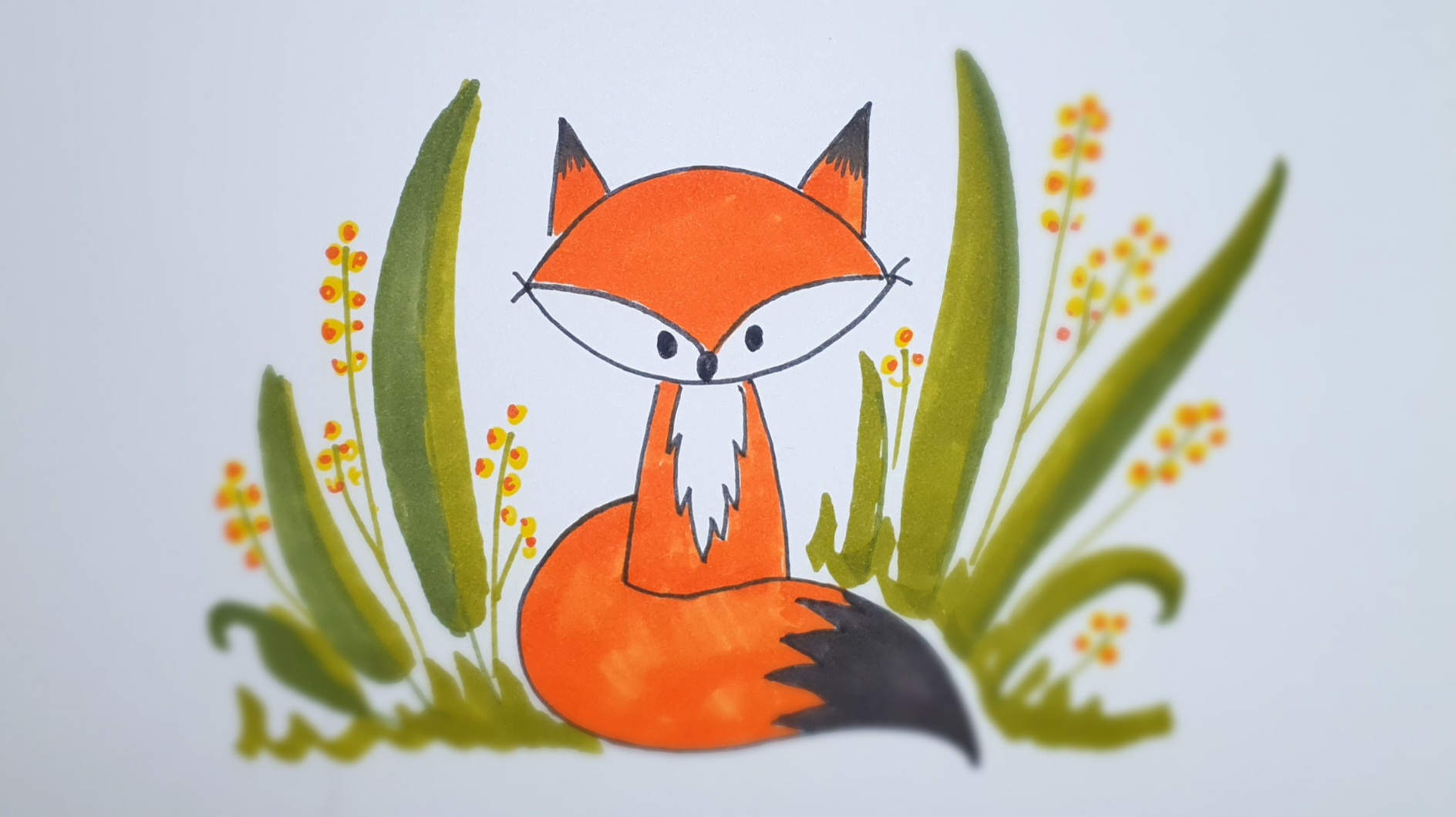 Научу рисовать Милого лисенка ОЧЕНЬ ПРОСТО! ? смотреть онлайн