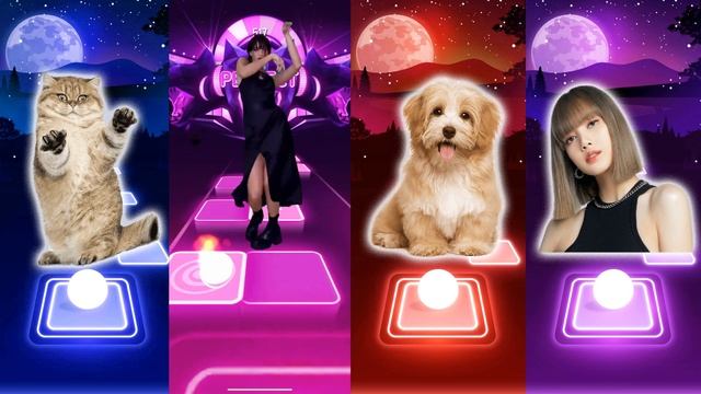 Epic Clash: Cute Cat vs. Wednesday vs. Cute Dog vs. Lisa Money in an EDM Tile Hop Rush! смотреть онлайн