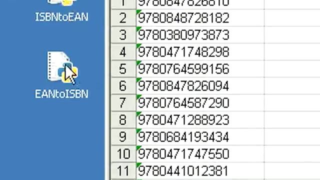 ISBN EAN Excel Conversion Demonstration смотреть онлайн