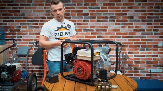 Запуск мотопомпы на примере HAMER WP-1403D смотреть онлайн