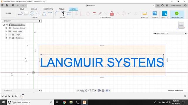 Fusion 360 CAD Tutorial 7: Sketch Text смотреть онлайн