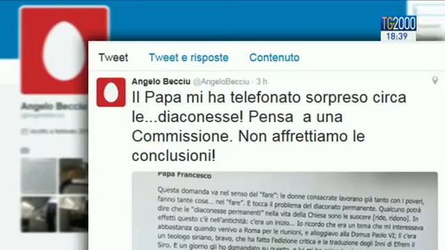 Diaconesse, il tweet di mons. Angelo Becciu:"Il Papa sorpreso. Non affrettiamo le conclusioni!" смотреть онлайн