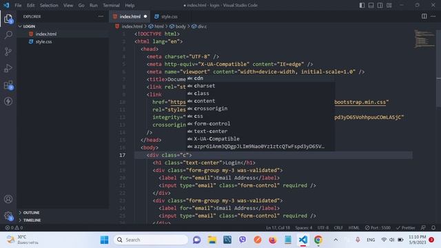 Login Form with HTML, CSS and Bootstrap 5 смотреть онлайн