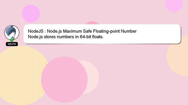 NodeJS : Node.js Maximum Safe Floating-point Number смотреть онлайн