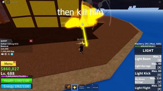 Defeat cyborg/franky easily | Blox Fruits смотреть онлайн