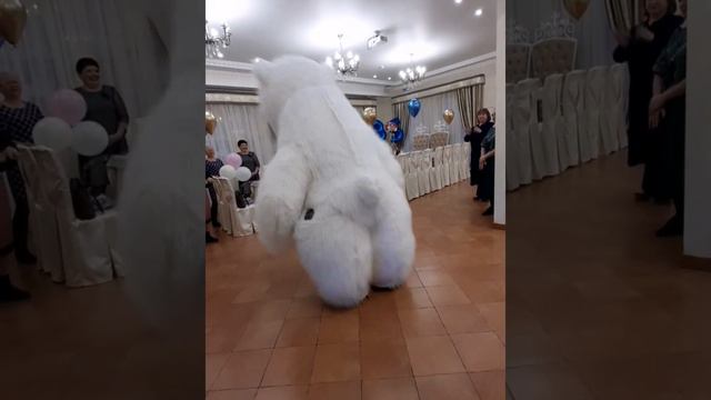 Белый 🤍 Мишка 🧸 пляшет под музыку 🎶🔥🔥🔥 смотреть онлайн