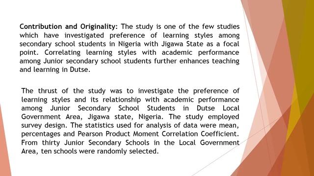 Preference of Learning Styles and its Relationship with Academic Performance among Junior Secondary смотреть онлайн