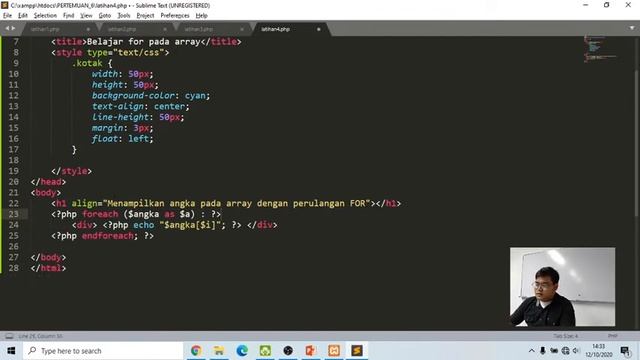 pertemuan 6 ARRAY PADA PHP смотреть онлайн