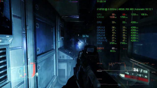 Crysis3 Ultra - i7-8700@4.4GHz + RX480 at Windows 10 LTSC: unplayable смотреть онлайн