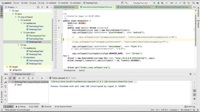 chrome shows data; in address bar in loop | appium issue in android emulator and real phone смотреть онлайн