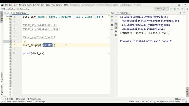 Dictionary in Python смотреть онлайн