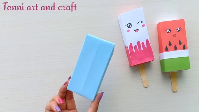 How to make paper Ice Cream box | DIY Ice Cream gift box | origami box idea/ Gift box idea for kids смотреть онлайн